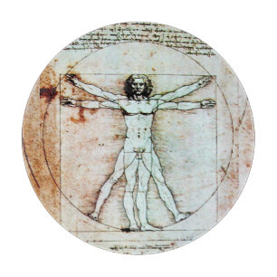 THE VITRUVIAN MAN Leonardo da Vinci Parchment Cutting Board