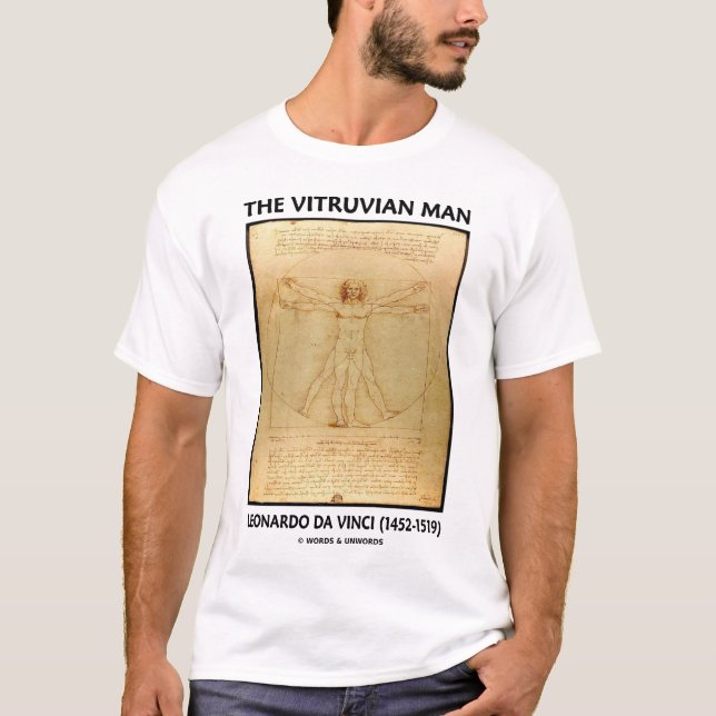 The Vitruvian Man (Leonardo da Vinci) T-Shirt (Front)