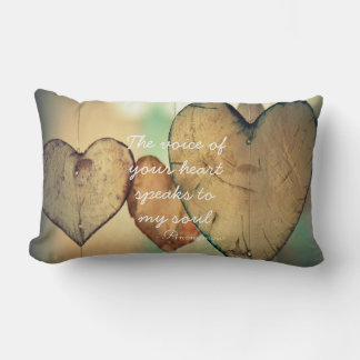 The Voice Of Your Heart Quote Lumbar Cushion