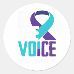 The Voice Stop Suicide Awareness Mental Health  Classic Round Sticker