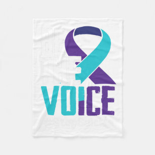 The Voice Stop Suicide Awareness Mental Health  Fleece Blanket