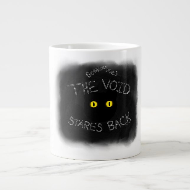 The Void Stares Back Large Coffee Mug (Front)