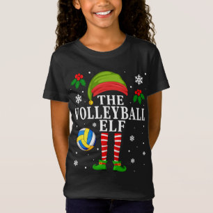 The Volleyball Elf Matching Volleyball Player Chri T-Shirt