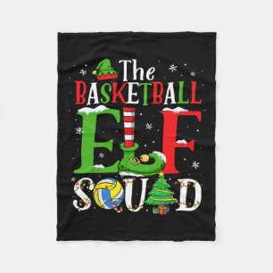 The Volleyball Elf Squad Matching Volleyball Playe Fleece Blanket