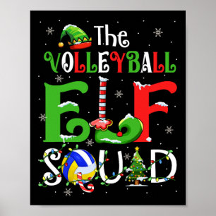 The Volleyball Elf Xmas Elf Hat Scute Ss Cute Sss  Poster