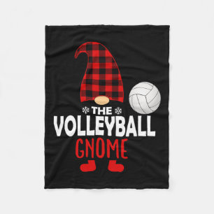 The Volleyball Gnome Family Xmas Christmas  Fleece Blanket