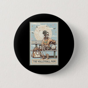 The Volleyll Mum Skeleton Tarot Card Game Day Moth 6 Cm Round Badge