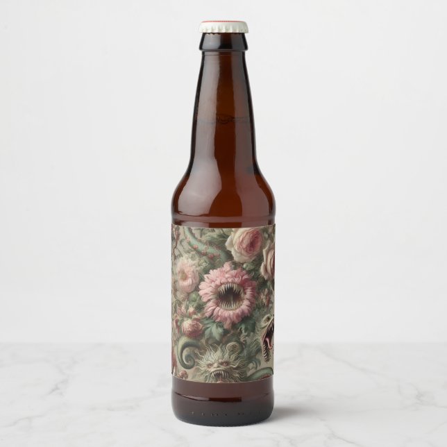 The Voracious Verdants – Gothic Victorian Beer Bottle Label (Front)