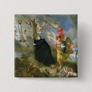 The Vows of Saint Aloysius of Gonzaga 15 Cm Square Badge