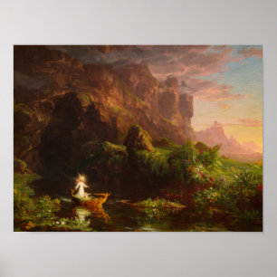 The Voyage of Life, Childhood by Thomas Cole Poster