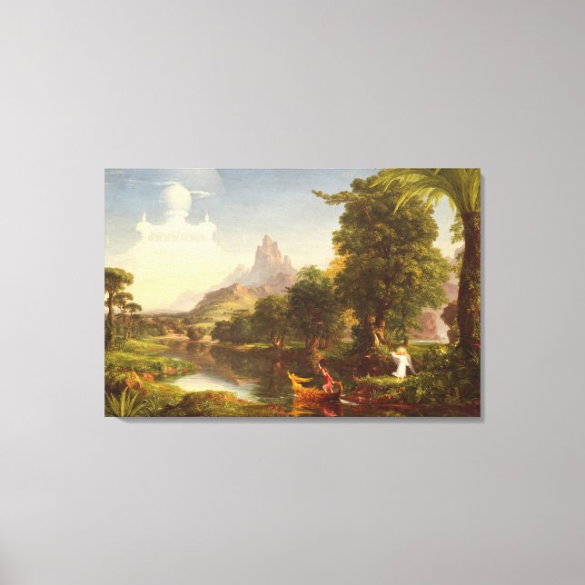 The Voyage of Life: Youth, 1842 (oil on canvas) Canvas Print (Front)