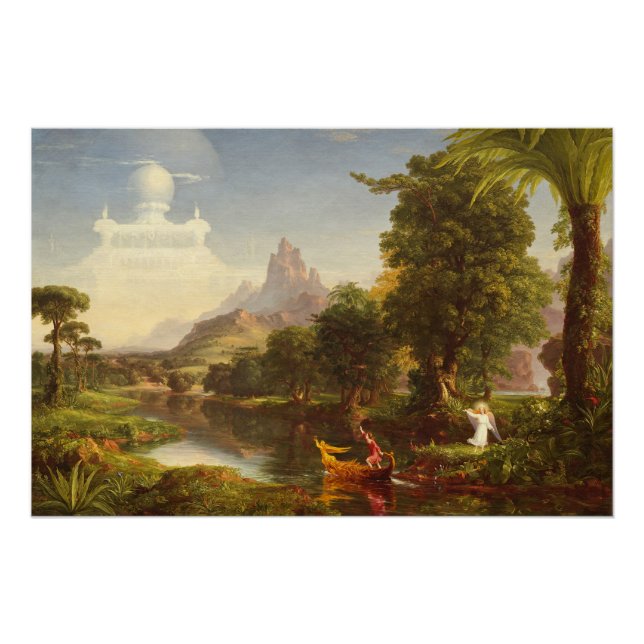 The Voyage of Life: Youth, 1842 (oil on canvas) Poster (Front)