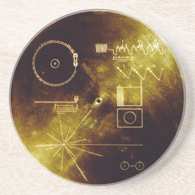 The Voyager Golden Record Coaster (Front)