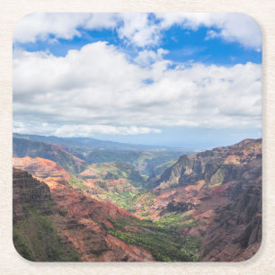 The Waimea Canyon Square Paper Coaster