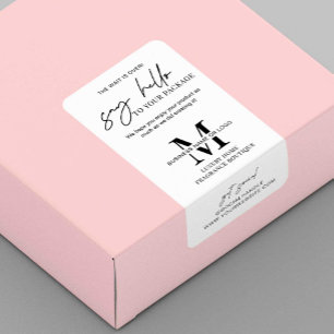 The Wait Is Over Modern Monogram Business Box Seal