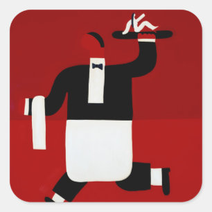 The Waiter 1998 Square Sticker