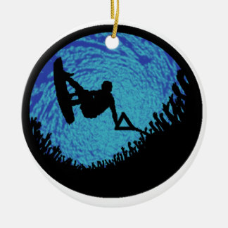 THE WAKEBOARDING ONE CERAMIC TREE DECORATION
