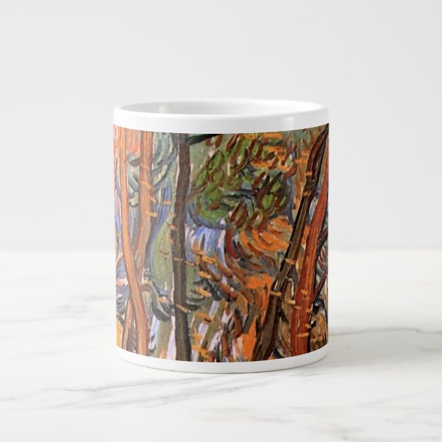 The Walk: Falling Leaves by Vincent van Gogh Large Coffee Mug (Front)