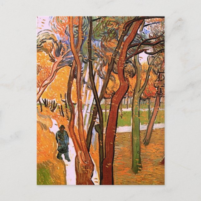 The Walk: Falling Leaves by Vincent van Gogh Postcard (Front)