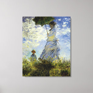 The Walk, Lady with a Parasol Canvas Print