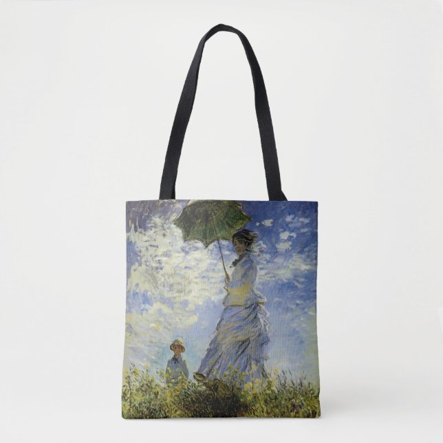 The Walk, Lady with a Parasol Tote Bag (Front)