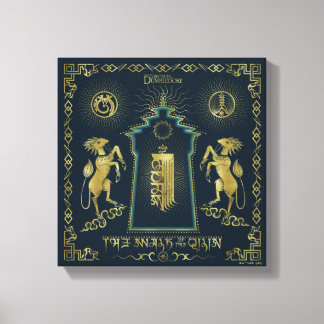 The Walk of The Qilin Golden Tower Tapestry Canvas Print