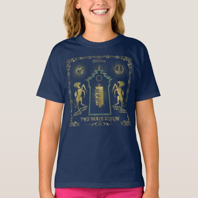 The Walk of The Qilin Golden Tower Tapestry T-Shirt (Front)
