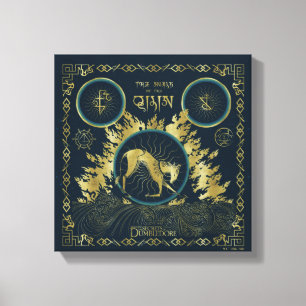 The Walk of the Qilin Golden Water Tapestry Canvas Print