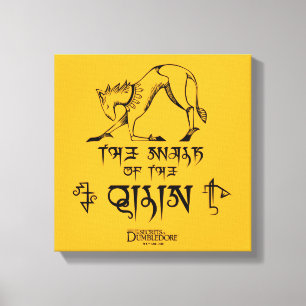 The Walk of The Qilin Line Graphic Canvas Print