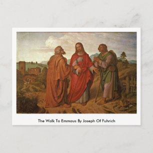 The Walk To Emmaus By Joseph Of Fuhrich Postcard