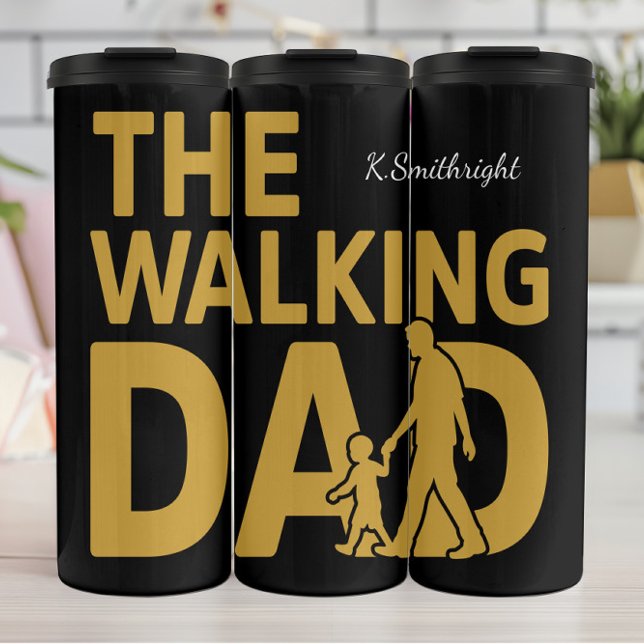 The Walking Dad Father Son Silhouette Thermal Tumbler (Creator Uploaded)