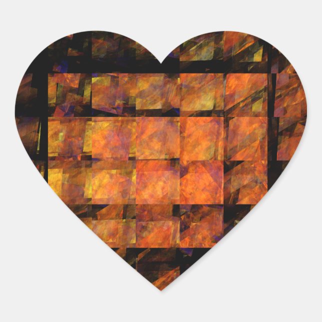 The Wall Abstract Art Heart Sticker (Front)
