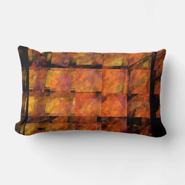 The Wall Abstract Art Lumbar Pillow (Front)