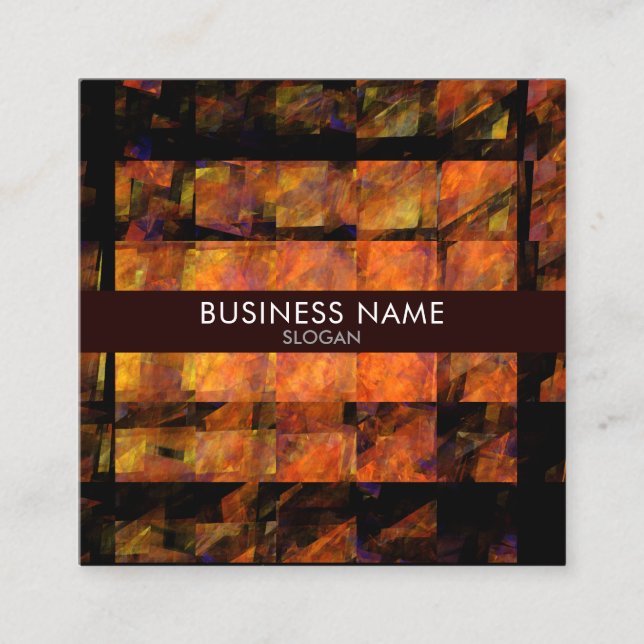 The Wall Abstract Art Professional Square Business Card (Front)