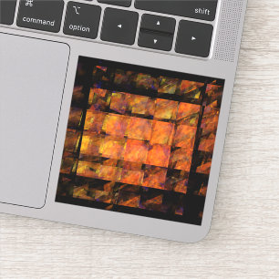 The Wall Abstract Geometric Fire Art Modern