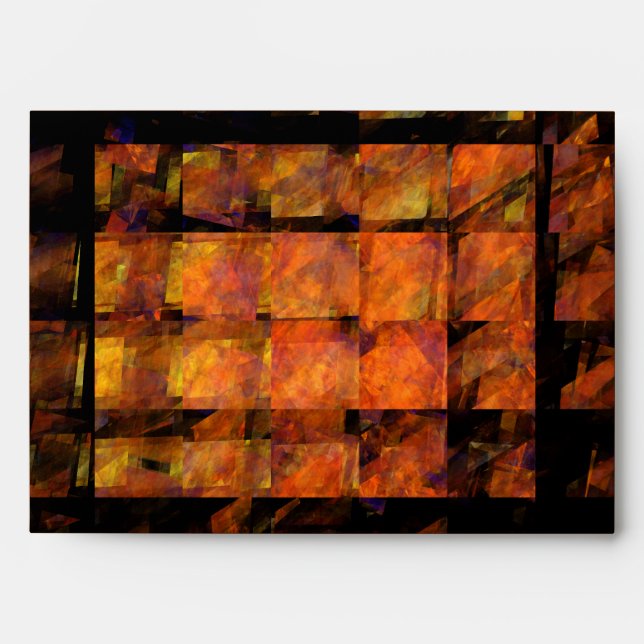 The Wall Abstract Geometric Fire Art Modern Envelope (Front)