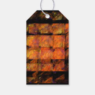 The Wall Abstract Geometric Fire Art Modern Gift Tags