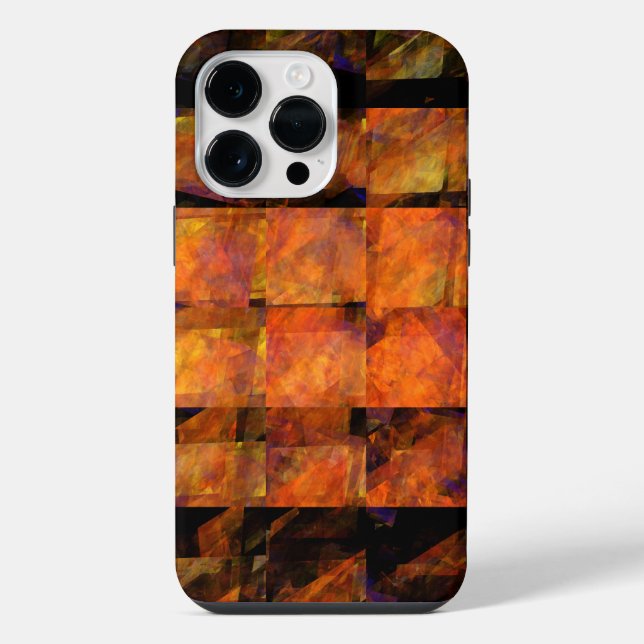 The Wall Abstract Geometric Fire Art Modern iPhone Case (Back)