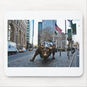 The Wall St Bull Mouse Pad