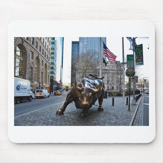 The Wall St Bull Mouse Pad (Front)