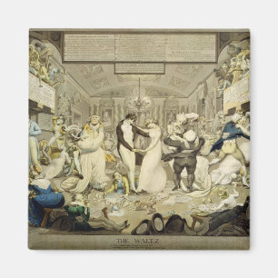 The Waltz (coloured engraving) Magnet