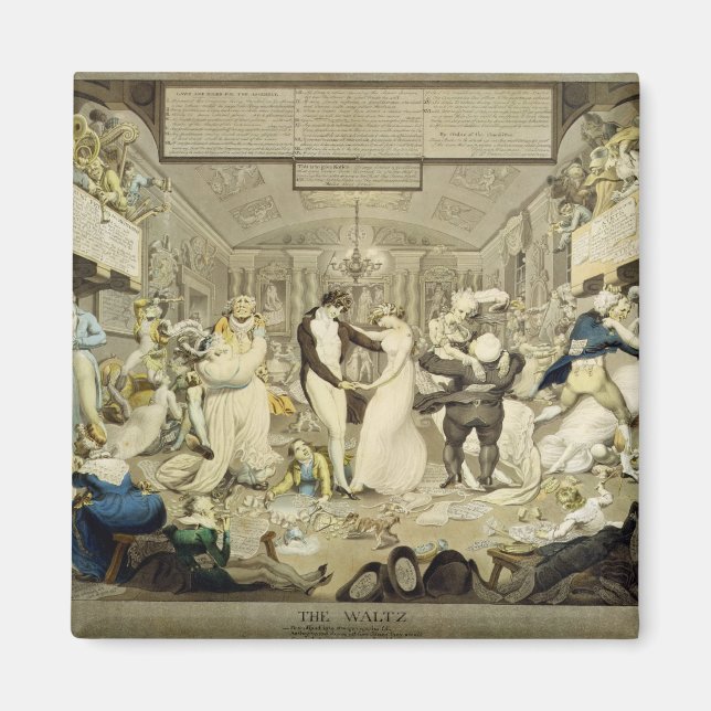 The Waltz (coloured engraving) Magnet (Front)