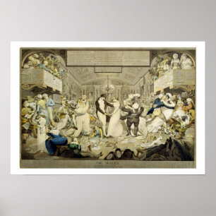 The Waltz (coloured engraving) Poster