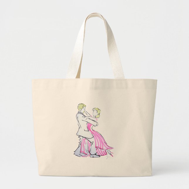 The Waltz Dancers Graphic design Large Tote Bag (Front)