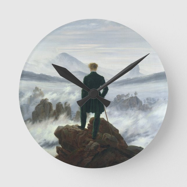 The Wanderer above the Sea of Fog, 1818 Round Clock (Front)