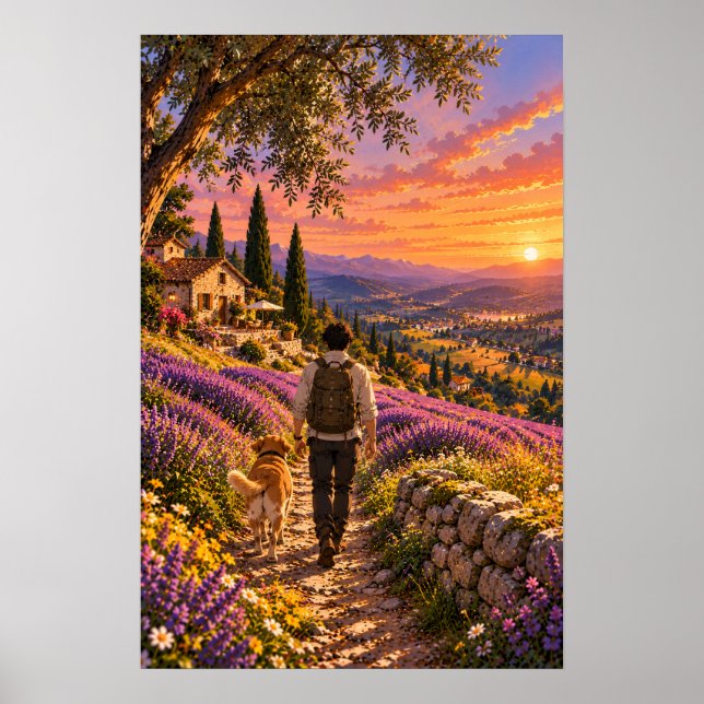 The Wanderer Lavender Fields  Poster (Front)