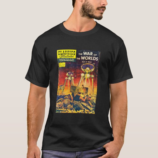 The War of the Worlds H.G. Wells Comic Book Cover  T-Shirt (Front)