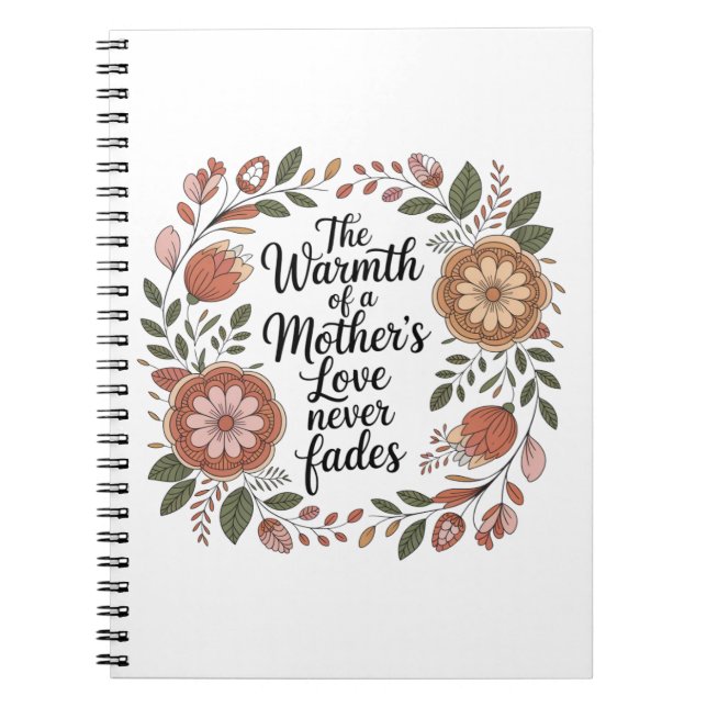 The Warmth Of A Mother's Love Never Fades Notebook (Front)