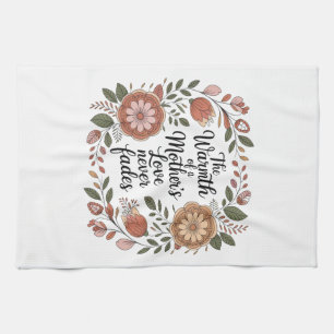 The Warmth Of A Mother's Love Never Fades Tea Towel