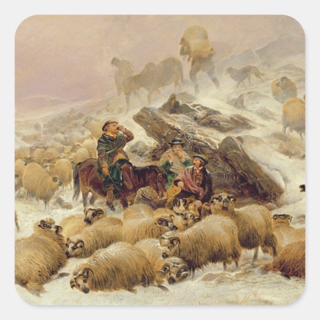 The Warmth of a Wee Dram Square Sticker (Front)